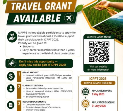 Travel Grant – 13th International Conference on Plant Protection in the Tropics (ICPPT) 2026